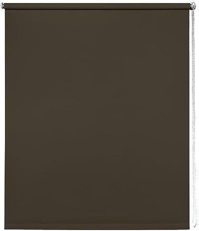 Chocolate Thermal Blackout Roller Blind - 100cm width x 165cm drop