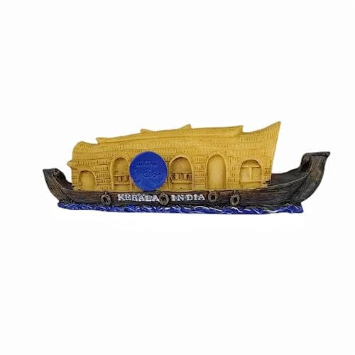Kerala India Boathouse Refrigerator Magnet 3D Travel Souvenir Fridge Decoration Magnetic Sticker Hand Painted Craft Collection