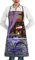 Kochschürze mit violettem Fahrrad am Fenster, Unisex, Kochschürze mit Taschen für Küche, Grillen, Basteln, Zeichnen, weiß, One size