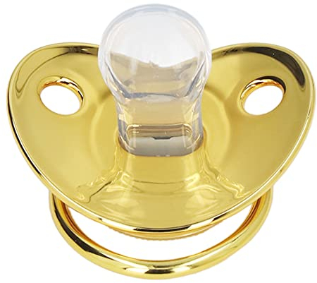 HEEPDD Tragbarer Silikon-Schnuller mit modernem goldenem Buchstaben D, sicher und vorzüglich(Buchstabe D)