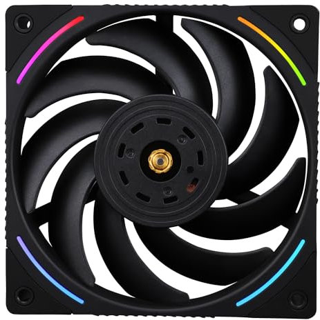 Thermalright TL-K12 120mm CPU Cooler Fan, Computer Case Cooling, 4PIN PWM Control, 2150RPM Speed, PC Performance Fan for S-FDB Bearing,Wind Pressure (Black)