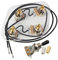 Electric Guitar Wiring Harness Set Prewired, 3 Way Switch Wiring Harness Kit 2 Volume 2 Tone Push-Push Pots (Les Paul Style)