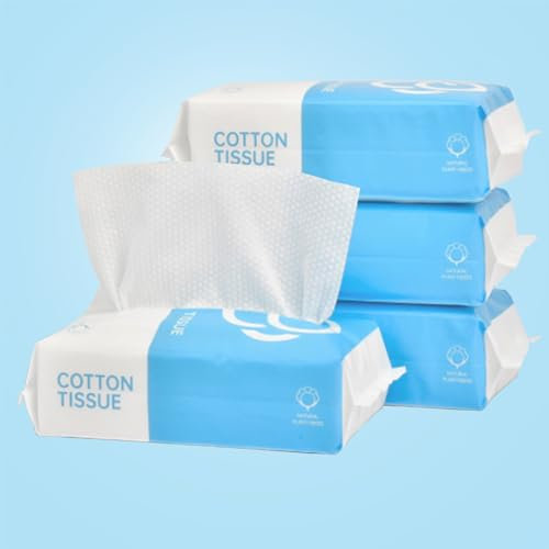 Toalla facial desechable de tejido de algodón para mujer, toallitas suaves y secas para bebé, toalla de limpieza facial cosmética, portátil para piel sensible, removedor de maquillaje y cuidado