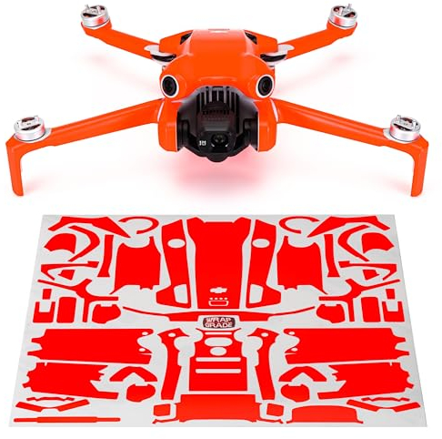 WRAPGRADE Skin Kompatibel mit DJI Mini 4 Pro (Neon Orange)