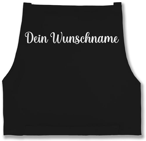 Schürze - Kochschürze - Dein Wunschname - Name Namen - 85x69 - Schwarz - personalisierte kochschuerze küche schürzen personalised apron koch lustig kochschürzen geschenke für köche