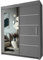 INTERIOR EMPORIUM's ONYX Mirror Sliding Door Wardrobe 120cm/150cm/180cm/203cm/250cm, You Can Get This to Create a Chic Retreat in Your Bedroom. (GREY, 180CM)