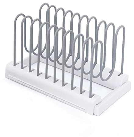 Copco Expandable Cabinet Organizer, Organizer für Schränke und Vorratskammern, Küchenorganizer mit 8 verstellbaren Fächern