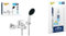 Grohe Start - Wandarmatur extra wassersparend ~6l/min + Kleber (Wandmontage, einstellbare Mengenbegrenzung, Temperaturbegrenzer, S-Anschlüsse, Kleben oder Bohren), rund, chrom