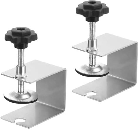 sourcing map Serre-Joints d'Installation de Façade de Tiroir, Serre-Joints en Acier Inoxydable pour Armoires et Tables, Lot de 2