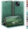HUOUH for iPhone 13 5G 6,1 Wallet case with RFID Blocking PU Leather,Credit Card Holder,Flip Folio Book Phone cases Shockproof Cover Women Men for Apple 13 case Sea Green