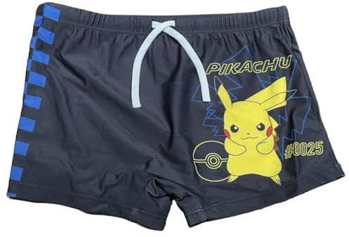 Fashion UK Pokemon Badehose Badeboxer Pika (DE/NL/SE/PL, Numerisch, 140, Regular, schwarz)