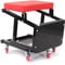 Wiltec Werkstattwagen rollbar mit Tritthocker bis 160 kg Werkstatthocker fahrbar mit Ablage u. Stufe Werkstatt-Rollhocker Werkzeugwagen Werkstattstuhl