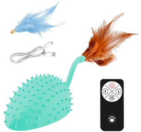 Vuggdt Cat Mouse Toy | Remote Control Mice Cat Toys with Light and Sound - USB Rechargeable, Silicone Simulation Mouse, for Cats Dogs Interactive Game