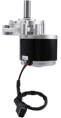 GOSIA Bürstenmotor mit niedriger Geschwindigkeit, 250 W, 24 V, 75 U/min, längere Welle von 44 mm, Wellendurchmesser 17 mm, Bürstenmotor mit Gleichstromgetriebe, für Rollstuhl