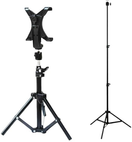 TronicXL Ständer Stativ 210cm für Tablet 7-10 Zoll Tablets kompatibel mit iPad mini Air 1 2 Samsung Android Kamerastativ Tripod Säule hoch groß Notenständer digital Kugelkopf