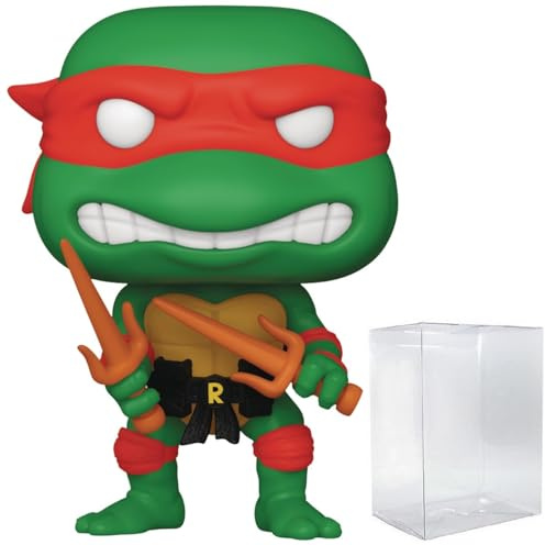 POP TV: Teenage Mutant Ninja Turtles - Raphael Funko Vinyl Figure (Bundled with Compatible Box Protector Case), Multicolor, 3.75 inches
