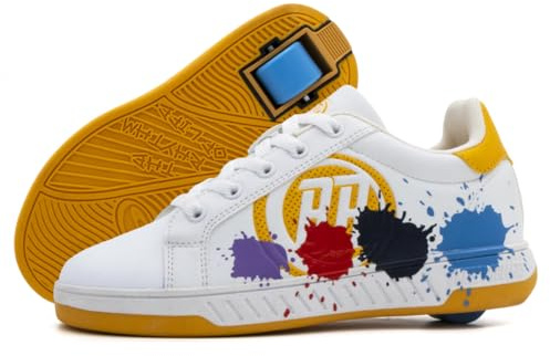 BREEZY ROLLERS Schuhe mit Rollen für Kinder I Rollschuhe-Sneaker Kids I Von Kinder Straßen-Schuhen zu Rollschuh in wenigen Sek. I Patentiertes Klick-System I Turnschuhe mit Rollen für Mädchen & Jungen