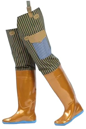 Trampolieri Stivali Da Pesca In PVC Leggeri Per Uomo E Donna, Stivali Da Pesca Lunghi 80 Cm Per La Caccia E Il Guado, Antiscivolo E Robusti(39 EU)