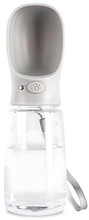 ADEPTNA Portable, Lightweight Dog Water Bottle, 350 ml, with Strap, Walking Travel Pet Water Dispenser, BPA-Free, Leak-Proof, Dog Bowls, Food Grade