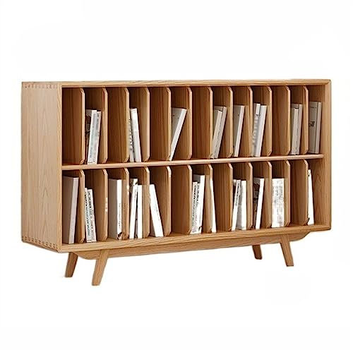 DVD CD Rack Holder Large Record Player Stand Cabinet with Vinyl Storage, Wood Record Storage Console with 26 Cabinet, Stable CD Record Table for Living Room, Bedroom, Office Media Storage Organizer
