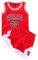 FASIOHDIO Basketball Trikot Set für Kinder - 2 Stücke, Jungen und Mädchen, Rot, 8-10 Jahre