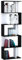 HOMCOM Estantería Librería de 5 Niveles Estantería de Madera Estantería para Libros en Forma de S Diseño Moderno para Salón Oficina 60x24x184,5 cm Blanco y Negro