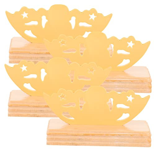 PRETYZOOM 4pcs Folding Stand Holder Fans Standing Easels for Display Home Decor Bracket