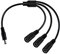 HuaLiSiJi DC Splitter 12V 24V 1 mâle 3 Femelle DC Câble D'extension Prise DC 5,5mm x 2,1mm Connecteur pour Appareils de Surveillance, Routeurs, Ordinateurs Portables, etc (1 Mâle 3 Femelle, 70 CM)