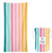 Dock & Bay Strandhandtuch - Schnell trocknende Mikrofaser, ohne Sand - Kompakt, Leicht - 100% recycelt - Inklusive Beutel - Summer - Coastal Candy, Large (160x90cm, 63x35)