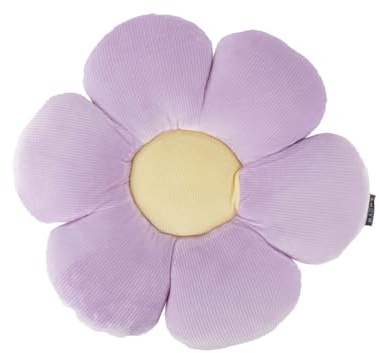 MAGMA Kissen Minnie Blüte Blumenkissen lila gelb 50cm
