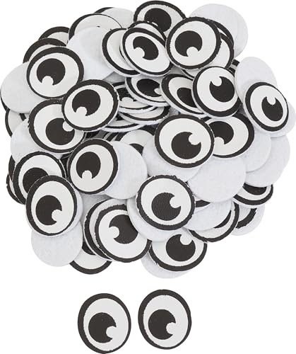 VBS XXL VBS Einzelaugen Leder Filz 100 Stück Augen 1x1 cm Kunstleder Filz Basteln Dekoration Bastelbedarf DIY Tier Figuren Puppen