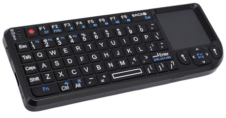 Teclado Inalámbrico de 2.4GHz con Panel Táctil, Teclado de Teclas Mini 69 Retroiluminada con Trackpad para PC/PS/Forxbox/Linux para Android, Rango de 10m y Carga USB-C, Enchufe