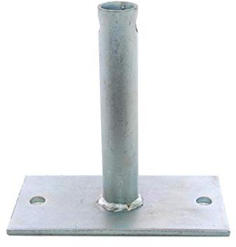 Bodenplatten für Haselnusszaun Montage von bambussi.com