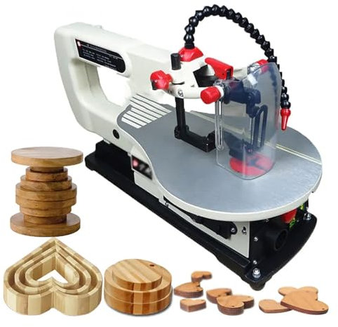 YXFAZPP Electric Variable Speed Scroll Saw, 1400rpm Desktop Multifunctional Rolling Saw, 145W Stepless Speed Regulation Woodworking Wire Saw, for Wood, Plastic, Soft Metal, Jade