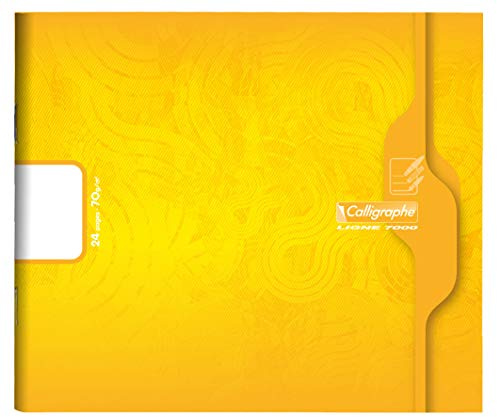 Clairefontaine 7702C - Heft Calligraphe 17x14,7 cm, 12 Blatt, blanko, 70g, Gelb, 1 Stück