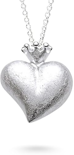 Heartbreaker Crown of my Heart Herz Anhänger I Edler Kettenanhänger aus 925 Sterling Silber I Nickelfreier Silber-Anhänger inkl. Verpackung I In Goldschmiedequalität gefertigt I LD LP 32-II