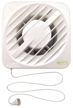 Select 100mm Pull Cord Fan With Pull Cord And Gravity Shutters