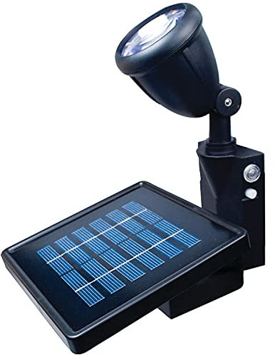 MAXSA 40334 Solar Powered Dusk to Dawn Bright LED Flag Pole Outdoor Light with Mount and Directional Focus, Fits 1-4 Flagpoles, Black