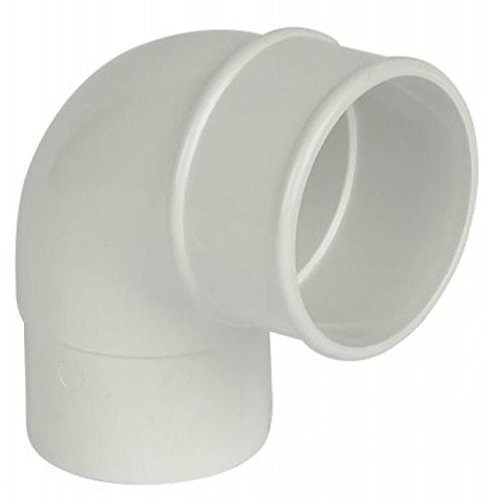 FLOPLAST 68mm Round Gutter Pipe 92.5 Degree Offset Bend - White