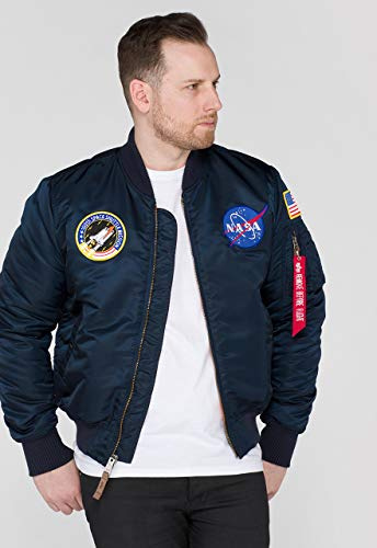 ALPHA INDUSTRIES Men's Ma-1 Vf Nasa Bomber Jacket for Men Bomber Jacket (pack of 1)