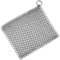 Cast Iron Scrubber 316 Stainless Steel Skillet Cleaner 8x6 Chainmail Scrubber Scraper Chain Mail Link Scrub for Cast Iron Pre-Seasoned Pans, Griddles, BBQ Grills, and Pot Cookware Cleaning
