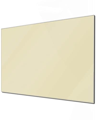 banjado Glas Magnettafel 90x60cm / Magnetwand Glas/Magnetpinnwand als Memoboard Glas/Pinnwand Magnettafel Küche, Büro, Kinderzimmer inkl. 4 Magnete & Montageset - Beige