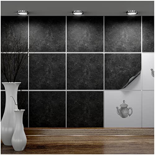 FoLIESEN - Fliesenaufkleber 20x20 cm | selbstklebende Fliesen-Folie für Bad & Küche | entfernbare Klebe-Folie für Wandfliesen Küchenrückwand & Bordüren | 10 Klebefliesen, .:Dekor Fontanella