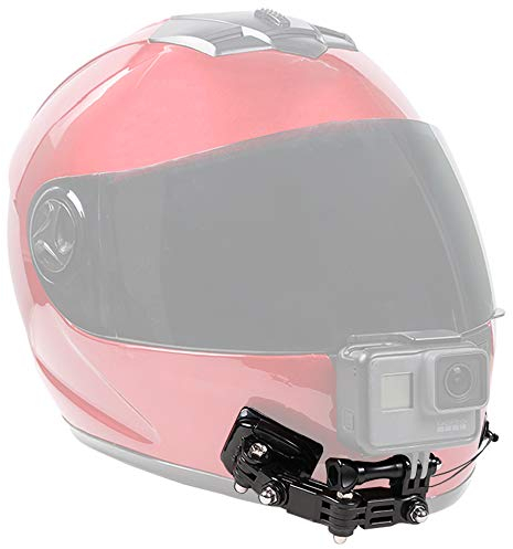 SUREWO Motorcycle Helmet Chin Mount and Adhesive Mounts Compatible with GoPro Hero 13,12,11,10/9/8/7/(2018)/6/5 Black,DJI Action 5 Pro/4/3,Insta360 ONE R,APEMAN/Crosstour/AKASO/Camparkand and More
