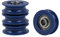 Cnbtr 6 mm largeur de rainure 3 mm rainuré profond rainure en U poulie plastique à roulement à billes en plastique bleu pour une charge maximale de 26 kg 4 pièces