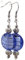Pendientes de acero inoxidable Venezia y cuentas planas de cristal de Murano en azul pastel
