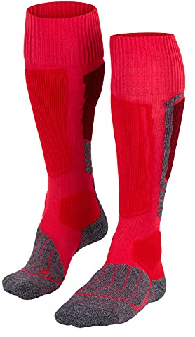 FALKE Damen Skisocken SK1 Comfort W Kh Wolle Funktionsmaterial warm dick 1 Paar, Rot Rose 8680, 39-40