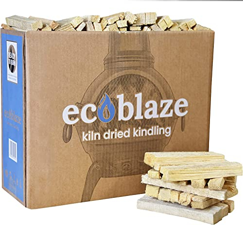 Ecoblaze 6.5kg Kiln Dried Hardwood Kindling Wood - Ideal for use with Natural Firelighters, Fire Logs, Briquettes, Kiln Dried Firewood Logs for Wood Burner, Fire Lighters, Smokeless Coal and Fires