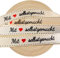 VINFUTUR 1 Rolle 45m×1cm Geschenkband Mit Liebe Selbstgemacht Dekoband Vintage Stoffbandrolle für Hochzeit Geburtstag Party Geschenkverpackung DIY Handwerk Basteln Bänder Nähen Handmade Label
