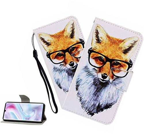 LEMAXELERS For iPhone 12 / iPhone 12 Pro Case iPhone 12 Cover Cute Fox PU Leather Flip Notebook Wallet Case Magnetic Stand Holder Slot Bumper Case for iPhone 12 Pro,XC Glasses Dog